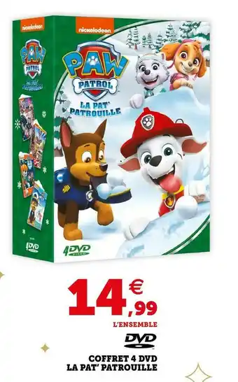 Super U Pat patrol coffret 4 dvd offre