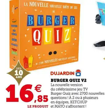 Super U Dujardin burger quiz v2 offre