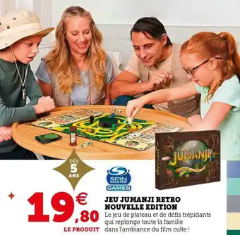 Super U Spin master games jeu jumanji retro nouvelle edition offre