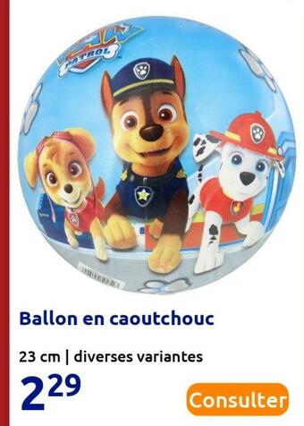 Action Ballon en caoutchouc offre