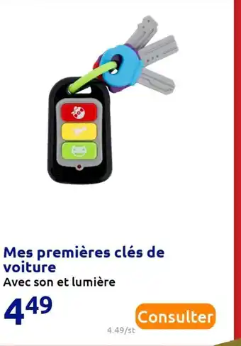 Action Mes premières clés de voiture offre