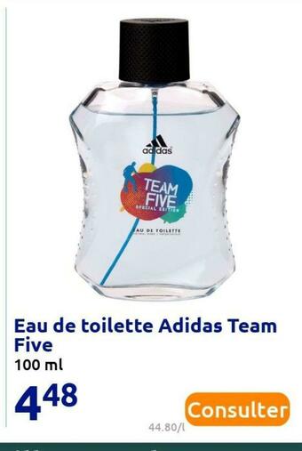 Action Adidas eau de toilette adidas team five offre