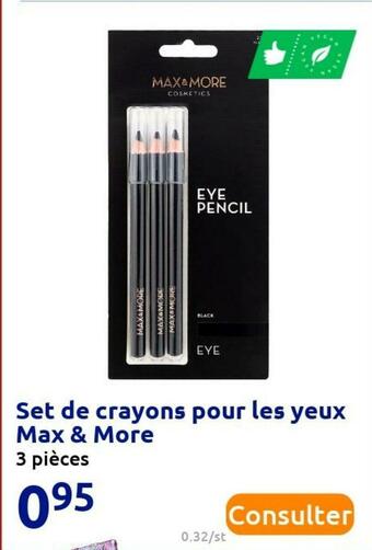 Action Set de crayons pour les yeux max & more offre