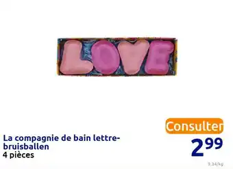 Action La compagnie de bain lettre-bruisballen offre