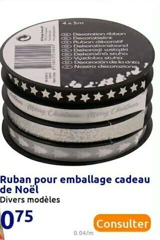 Action Ruban pour emballage cadeau de noël offre