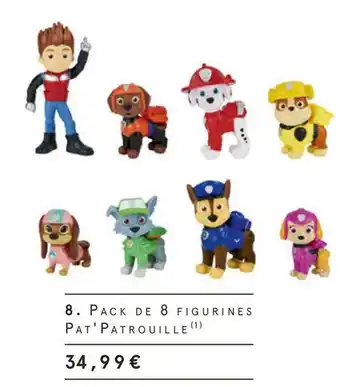 Monoprix Pack de 8 figurines pat'patrouille offre