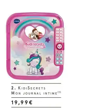 Monoprix Vtech kidi secrets mon journal intime offre