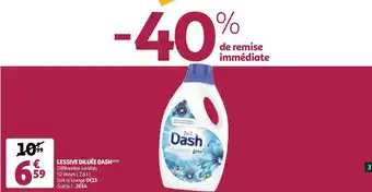Auchan Dash lessive diluée* offre