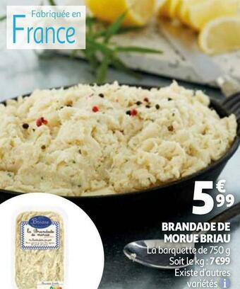 Auchan Brandade de morue briau offre