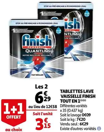 Finish tablettes lave vaisselle tout en 1