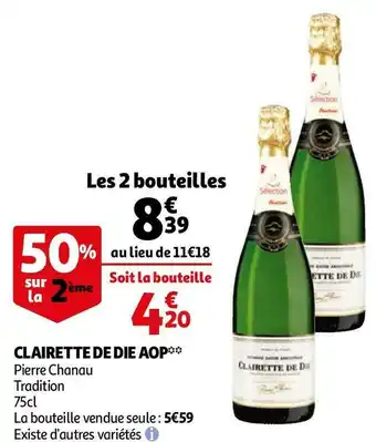 Auchan Pierre chanau clairette de die aop offre
