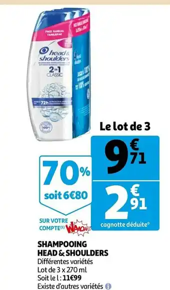 Auchan Head & shoulders shampooing offre