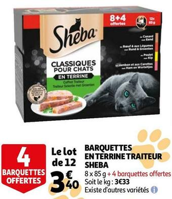 Auchan Sheba barquettes en terrine traiteur offre