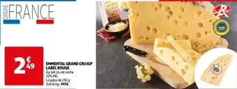 Auchan Label rouge emmental grand cru igp offre