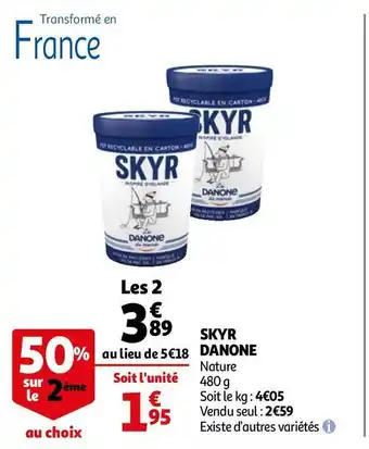 Auchan Danone skyr offre