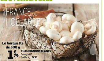 Auchan Champignons blancs offre