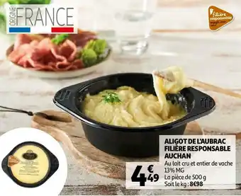 Auchan Auchan aligot de l'aubrac filière responsable offre