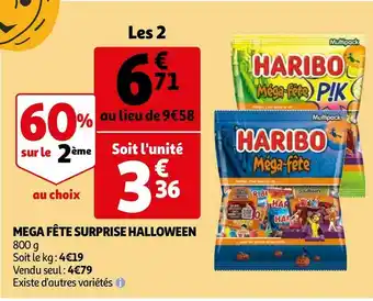 Auchan Haribo mega fête surprise halloween offre