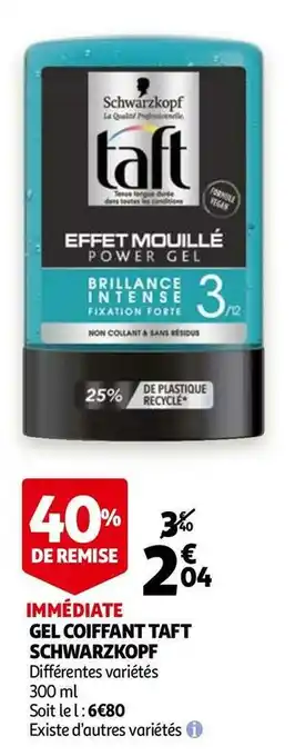 Auchan Schwarzkopf gel coiffant offre