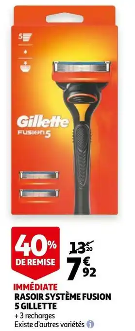 Auchan Gillette rasoir système fusion 5 offre