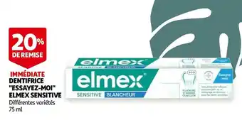 Auchan Elmex dentifrice "essayez-moi" sensitive offre