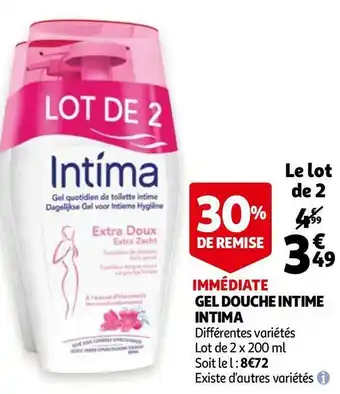 Auchan Intima gel douche intime offre