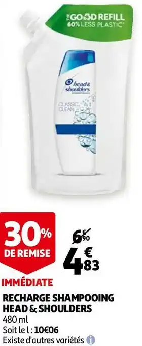 Auchan Head & shoulders recharge shampooing offre
