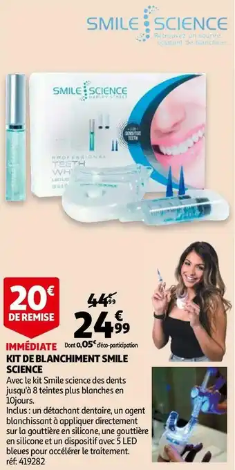 Auchan Kit de blanchiment smile science offre