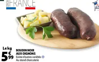 Auchan Boudin noir aux oignons offre