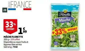 Auchan Florette mâche offre