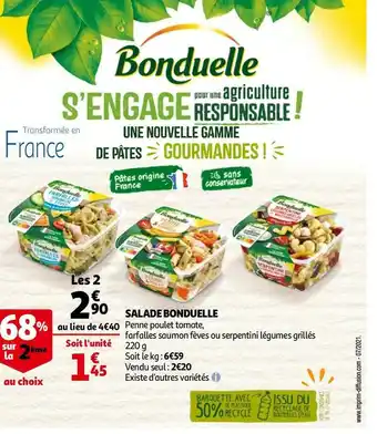 Auchan Bonduelle salade offre