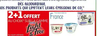 Auchan Danone bon plan sur la gamme light&free de la marque danone offre