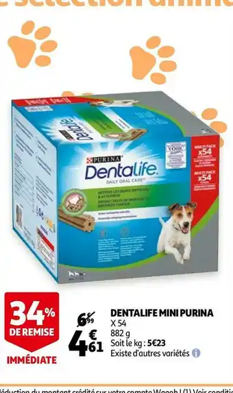 Auchan Purina dentalife mini offre