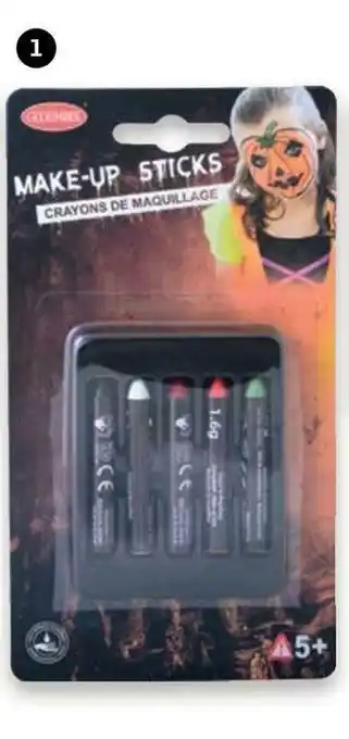 Auchan 5 bâtons de maquillage offre