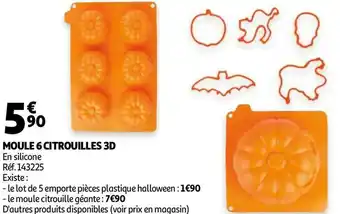 Auchan Moule 6 citrouilles 3d offre