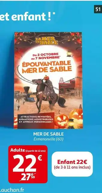 Auchan Mer de sable offre