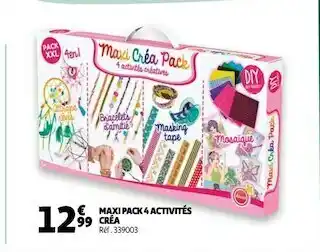 Auchan Maxi pack 4 activités créa offre