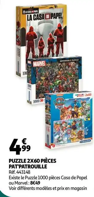 Puzzle 2x60 pièces pat'patrouille