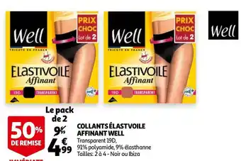 Auchan Well collants élastvoile affinant offre