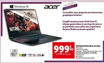 Auchan Acer portable nitro an515-55-5692 offre