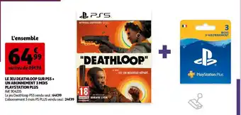 Sony le jeu deathloop sur ps5 + un abonnement 3 mois playstation plus