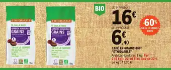 E.Leclerc CAFÉ EN GRAINS BIO ÉTHIQUABLE” offre