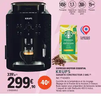 E.Leclerc EXPRESSO BROYEUR ESSENTIAL offre