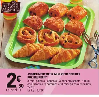 E.Leclerc ASSORTIMENT DE 12 MINI VIENNOISERIES PUR BEURRE(2)(4) offre