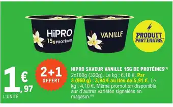 E.Leclerc HIPRO SAVEUR VANILLE 15G DE PROTEINES offre