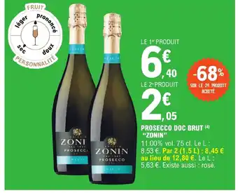 E.Leclerc PROSECCO DOC BRUT ZONIN offre