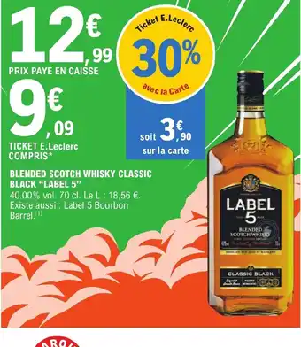 E.Leclerc BLENDED SCOTCH WHISKY CLASSIC offre