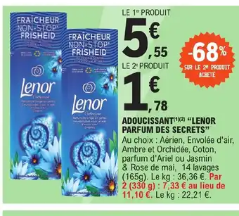 E.Leclerc ADOUCISSANT LENOR PARFUM DES SECRETS offre