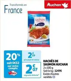 Auchan Auchan - hachés de saumon offre