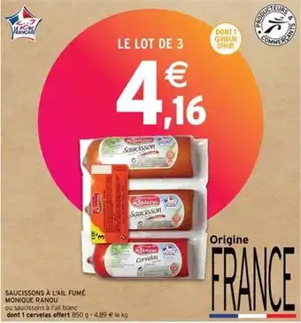 Intermarché Saucisson à l'ail offre